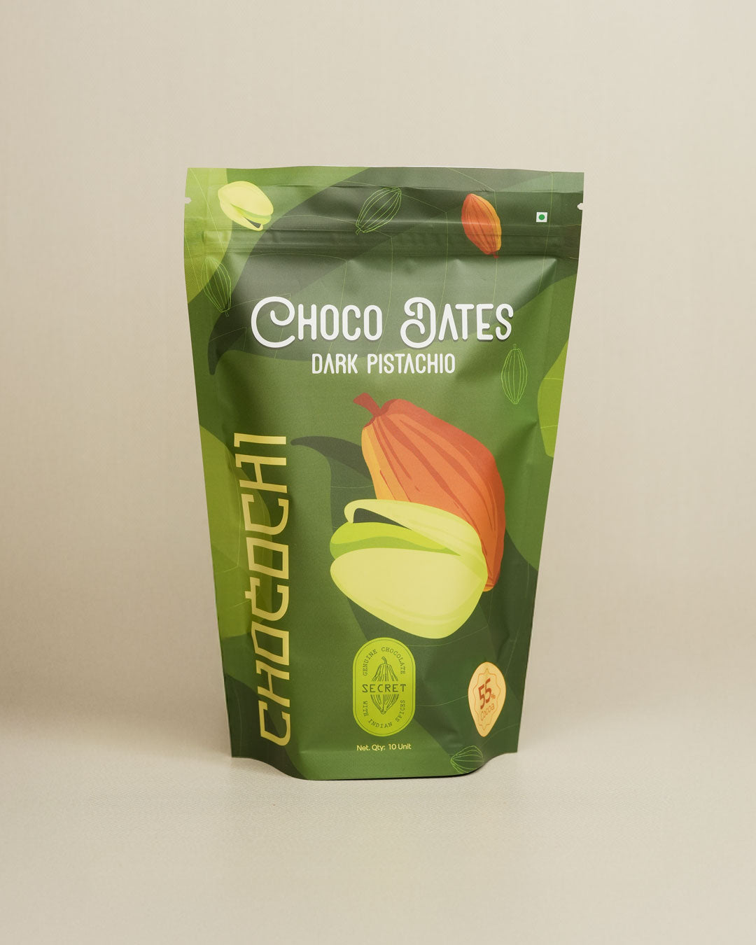 Choco date dark pistachio Pack of 10