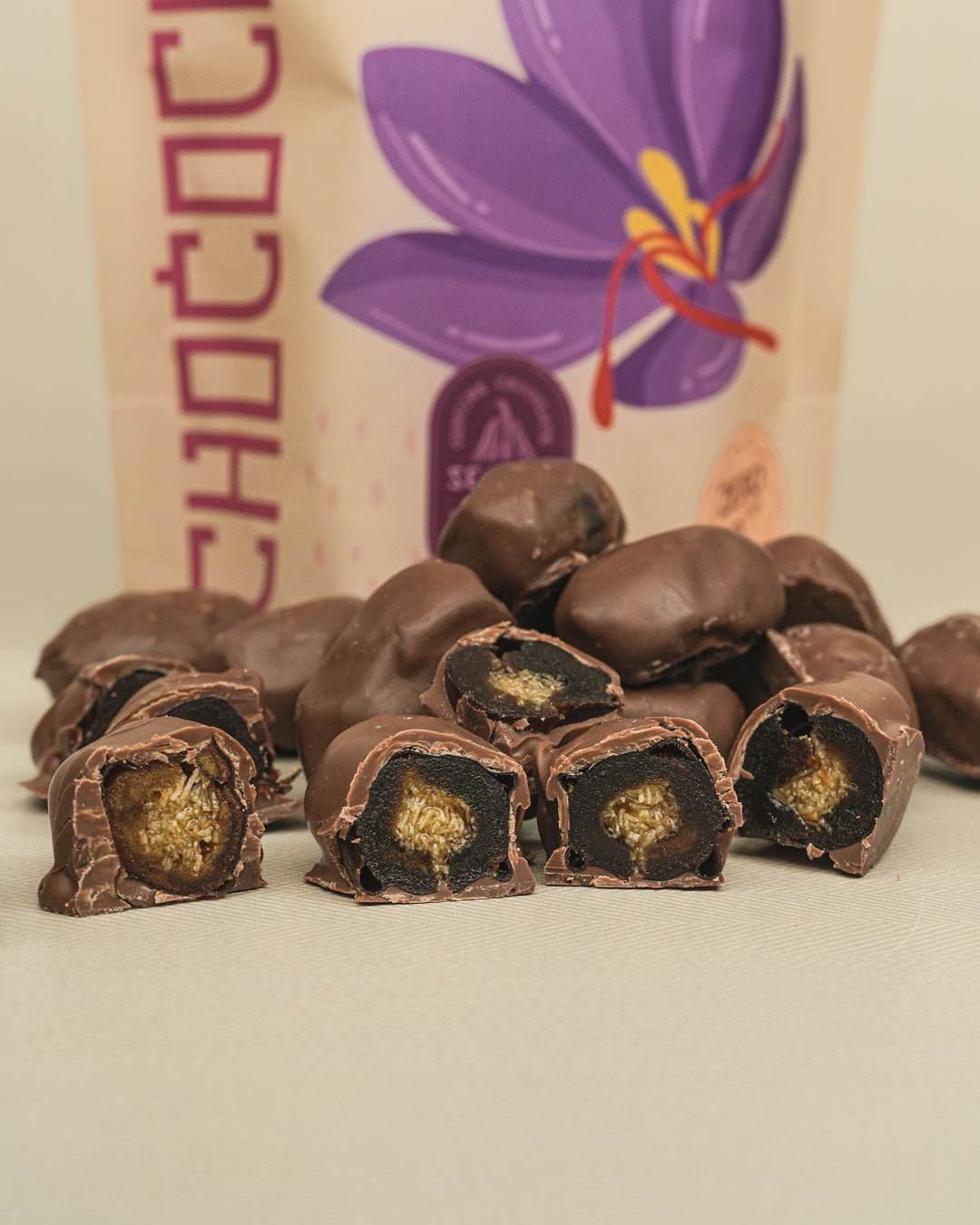 Choco date NAS saffron rose Pack of 10