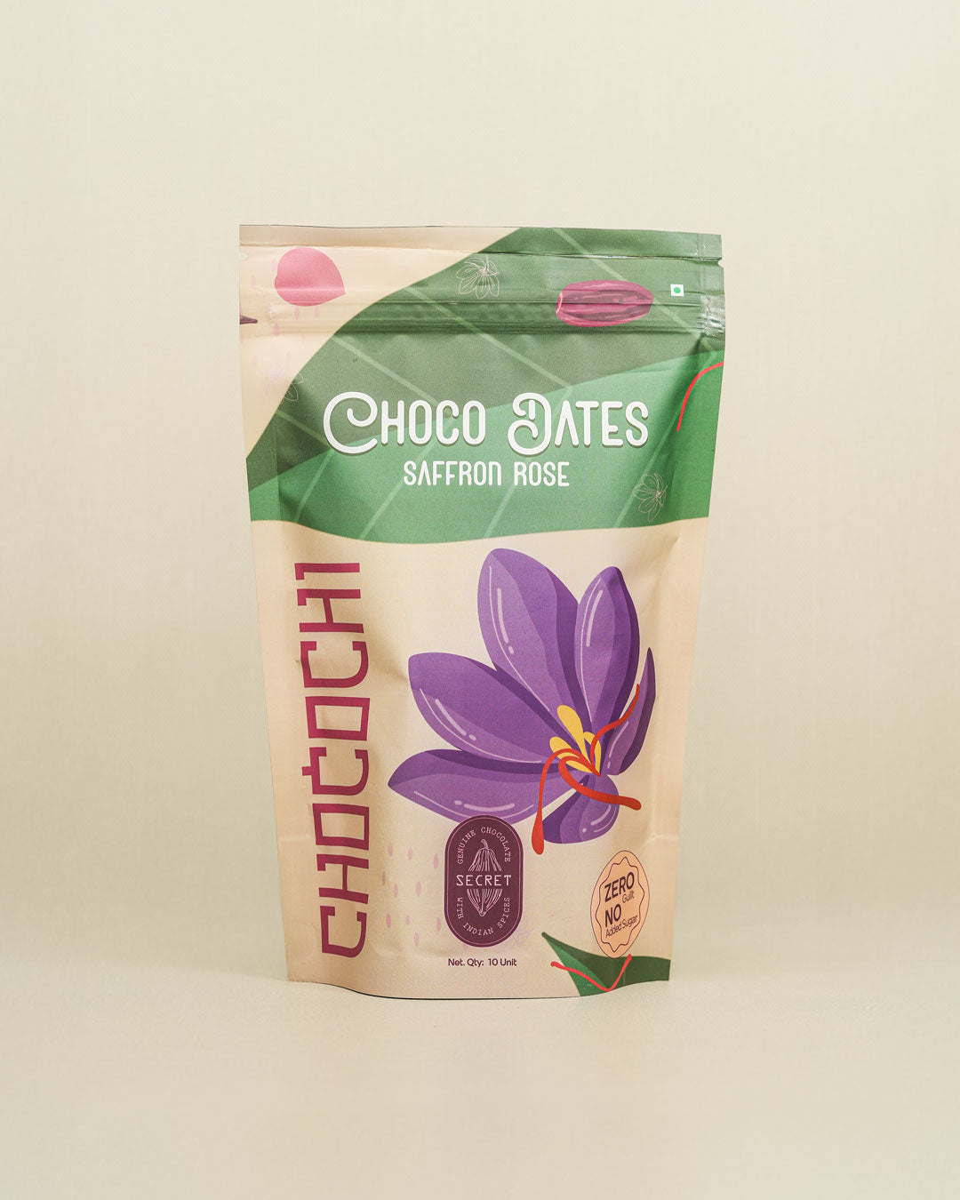 Choco date NAS saffron rose Pack of 10