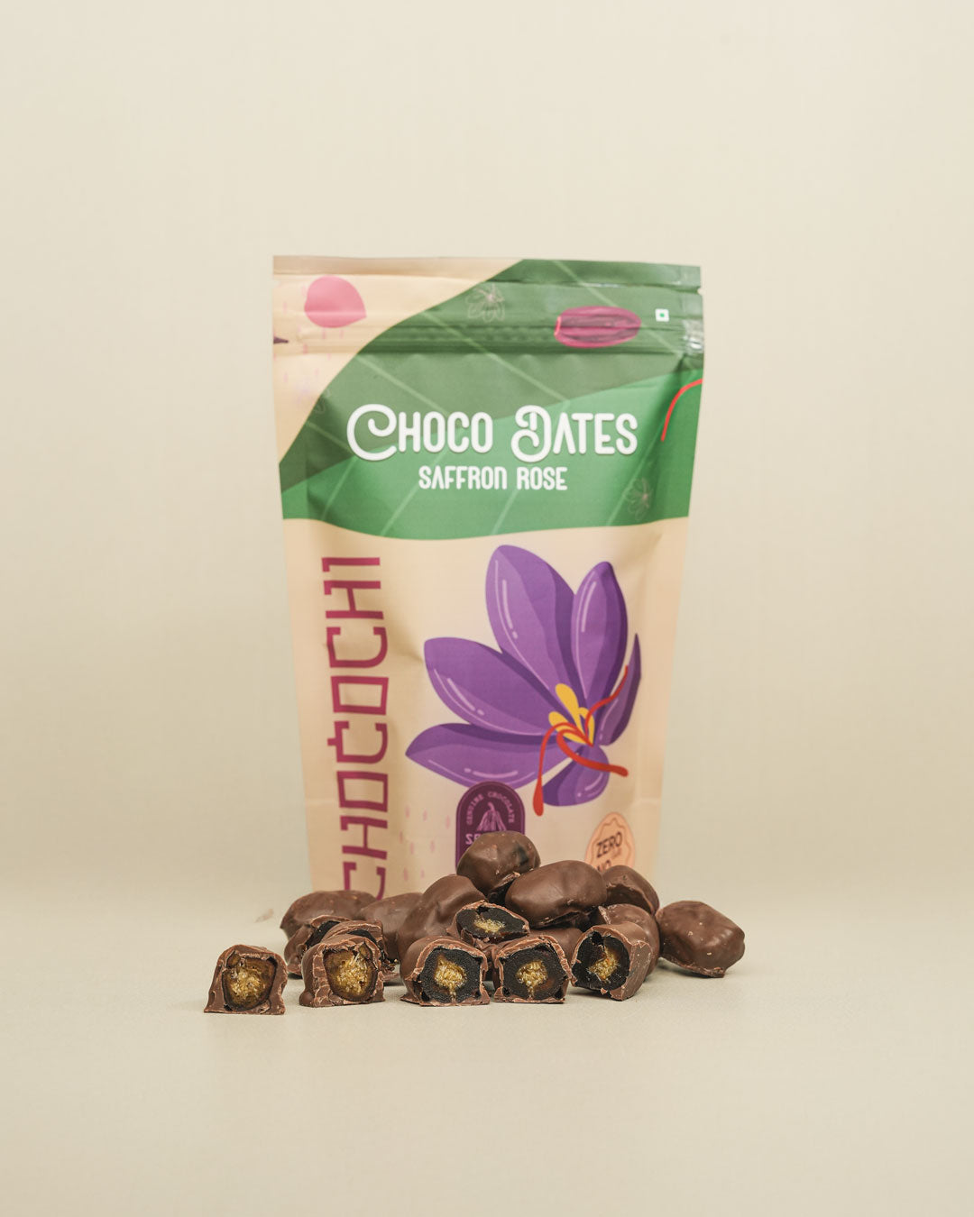 Choco date NAS saffron rose Pack of 10