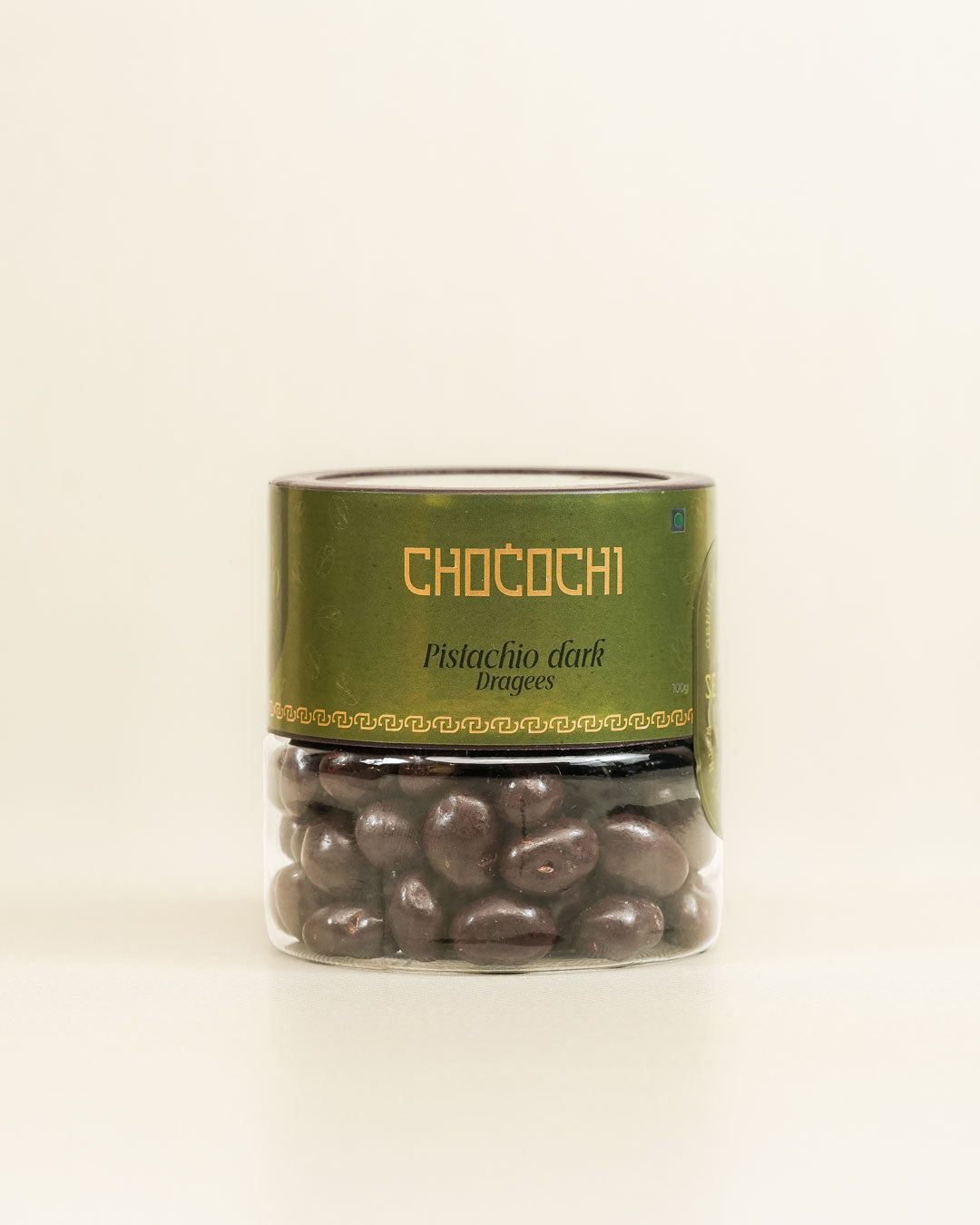 Pistachio dark dragees 55%