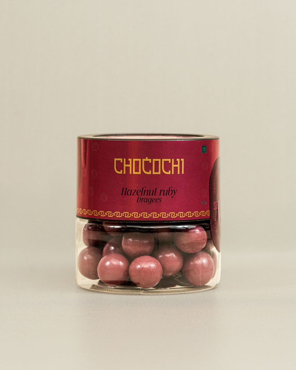 Hazelnut ruby dragees 34%